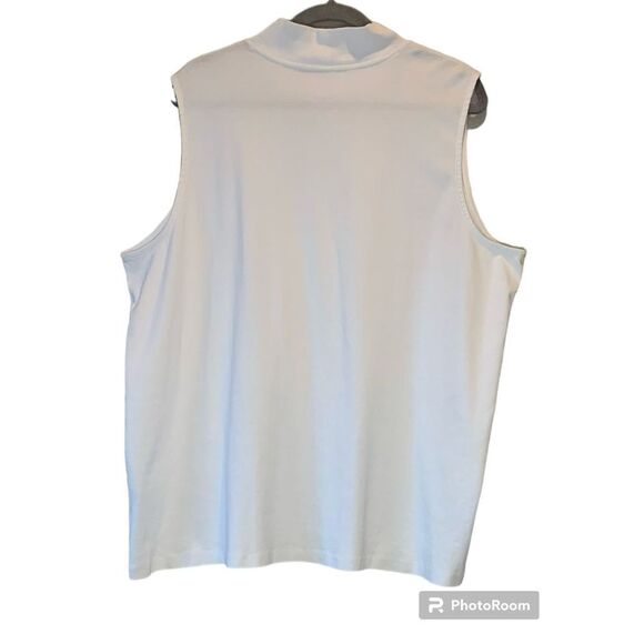 cj & banks Womens Size 3X Mock Neck Sleeveless Tank Top White - Picture 2 of 6